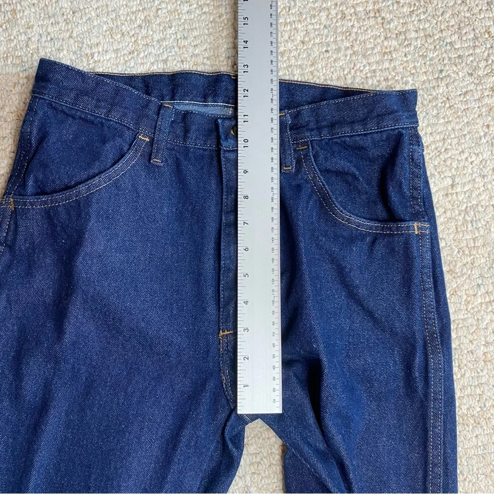 Men's Rustler Wrangler Straight Leg Jeans 100% Cotton Dark Wash 31 x 32 Cowboy‎ - Picture 11 of 11